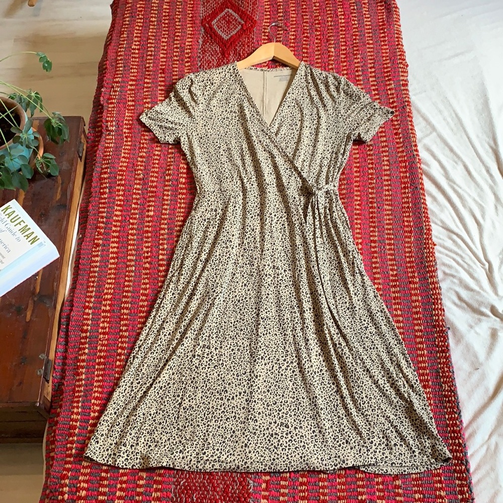 Faux wrap tshirt dress